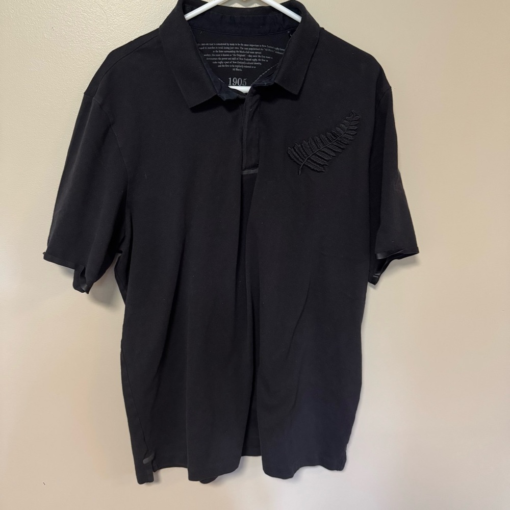 Adidas Rugby Union New Zealand All Blacks Rugby Supporters Polo Shirt